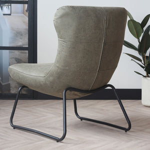 Industriële fauteuil Jonathan groen